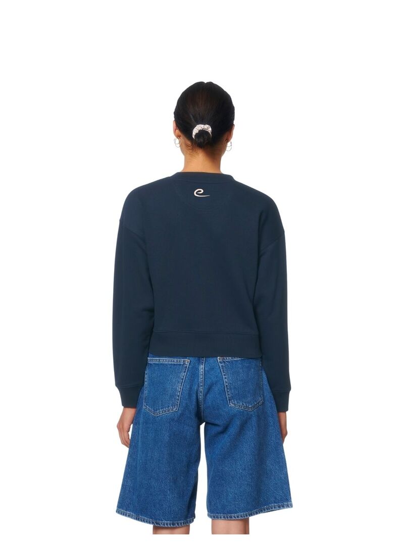 Sudadera Mujer Cuello Redondo EQUOALALMA Marino