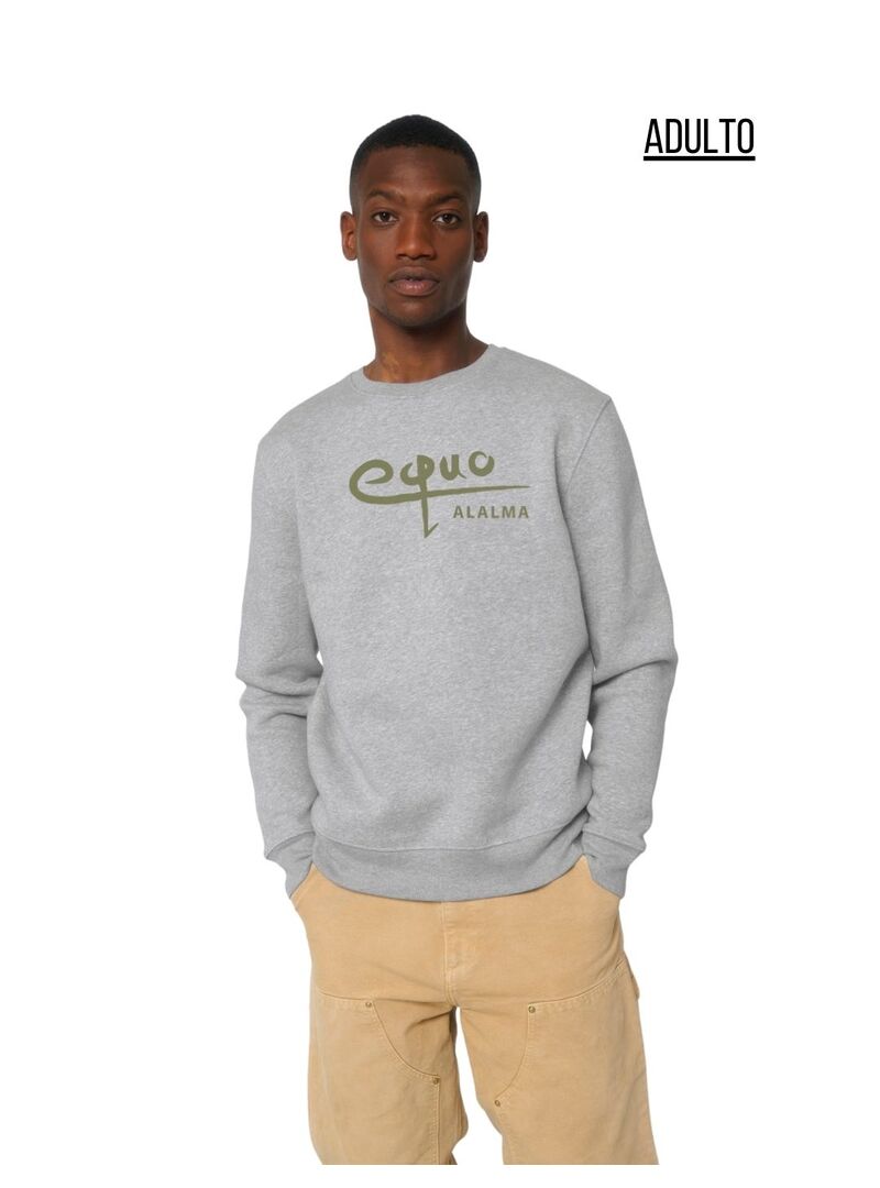 Sudadera Adulto Cuello Redondo EQUOALALMA Gris