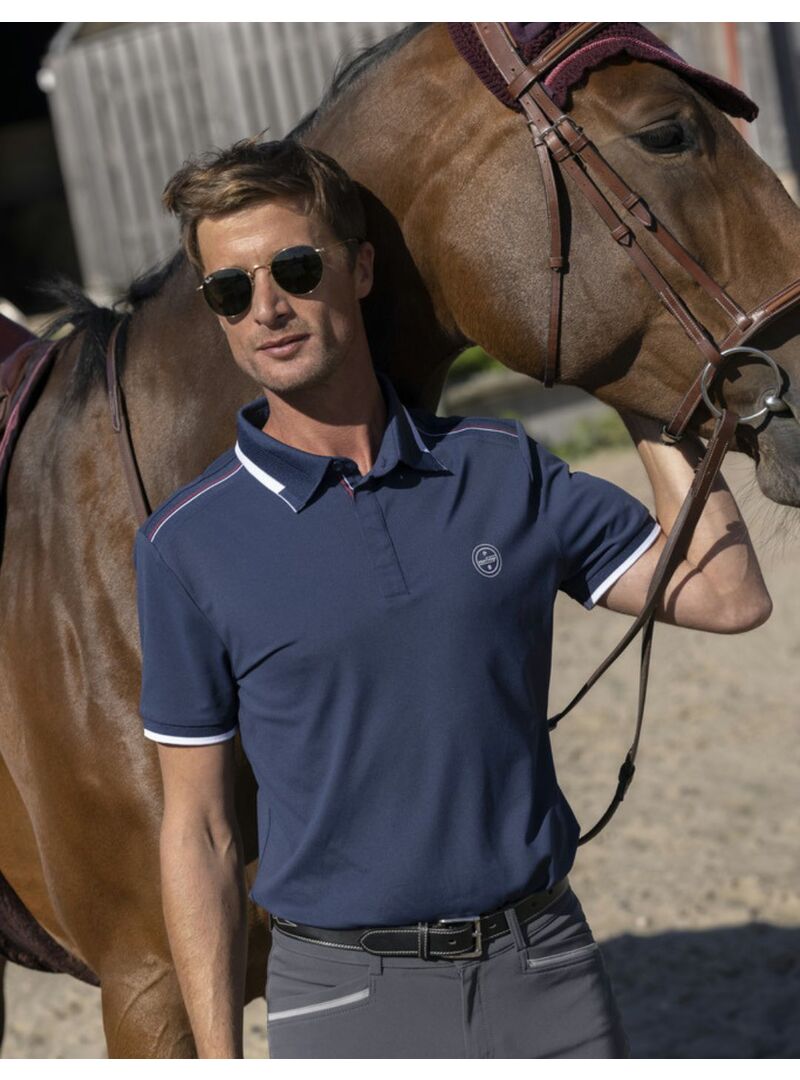 Polo Equithème “Léo” Hombre Marino