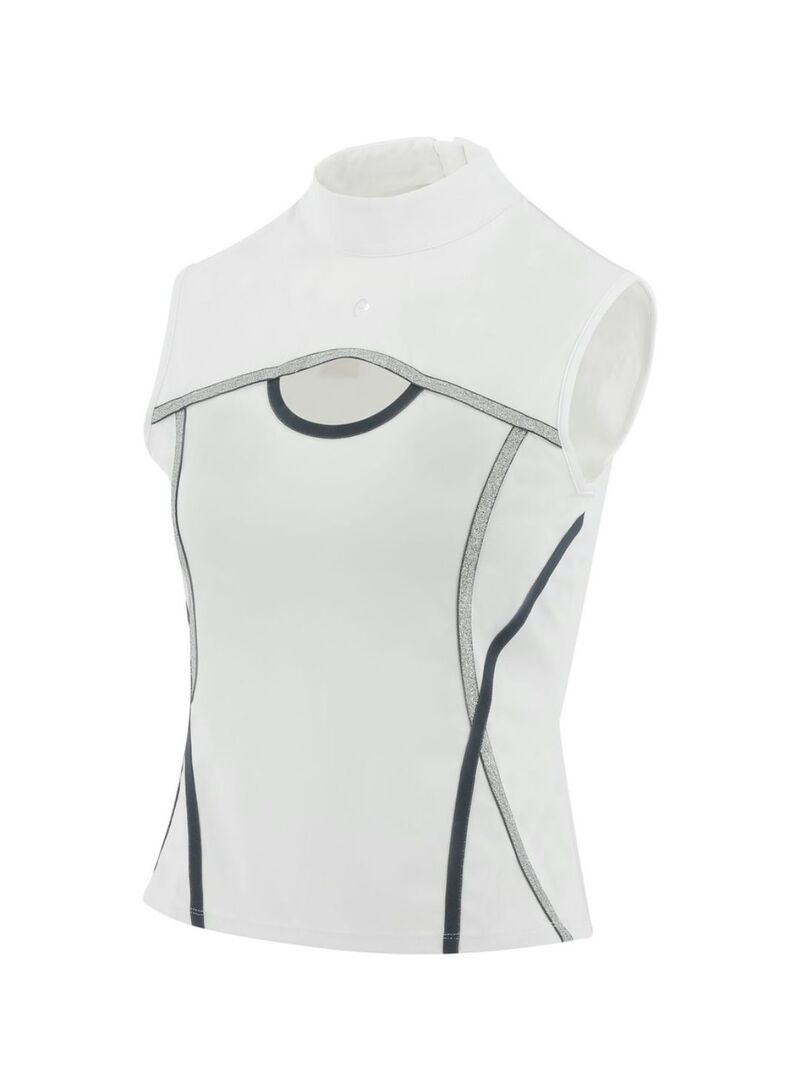 Polo Equithème “Puebla” Mujer Blanco/Gris