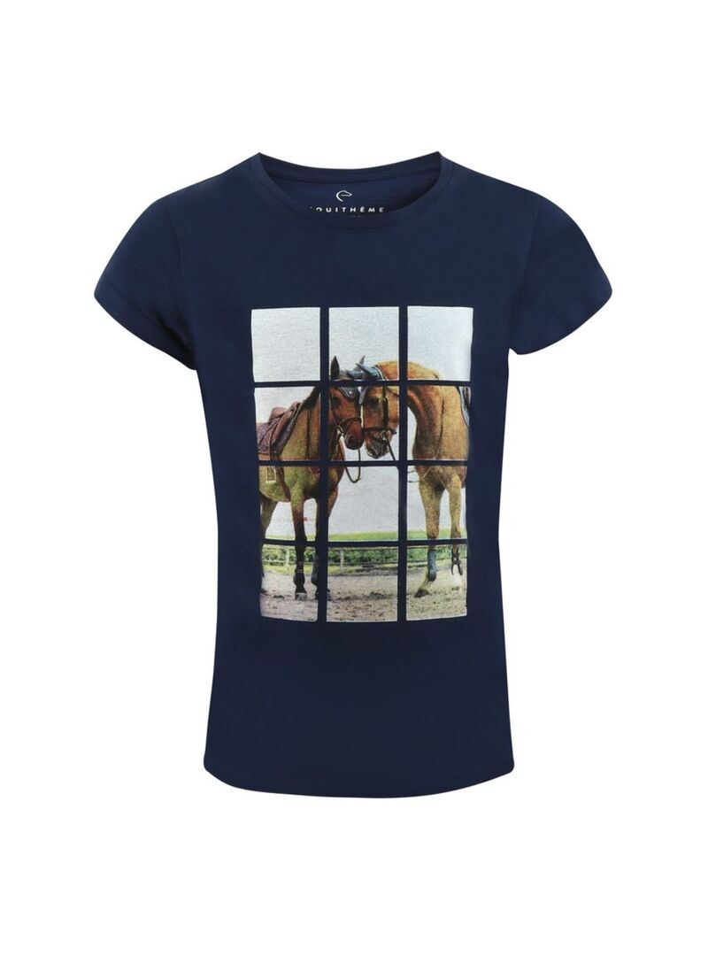 Camiseta Equithème “Mia” Junior Marino