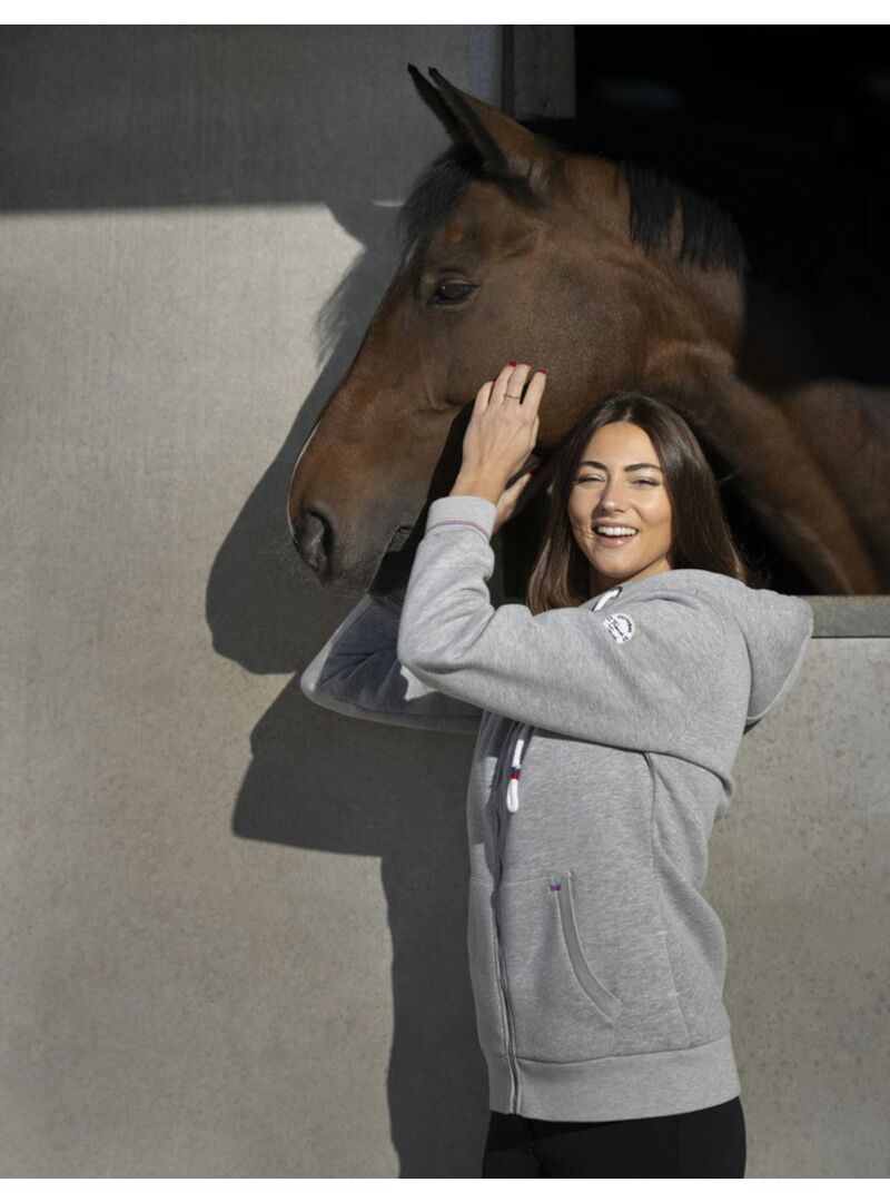 Sudadera con Cremallera Equith’eme “Courtney” Gris Moteado