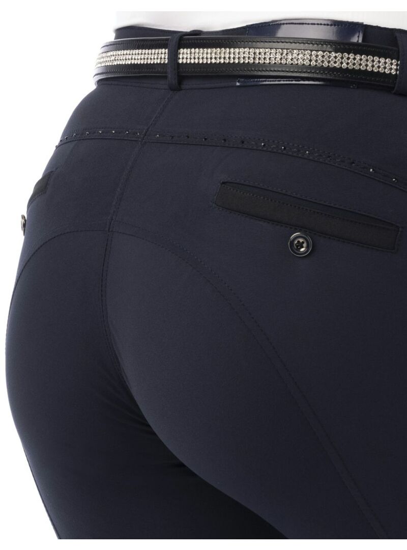 Pantalón Equithème “Safir” Mujer Marino/Negro