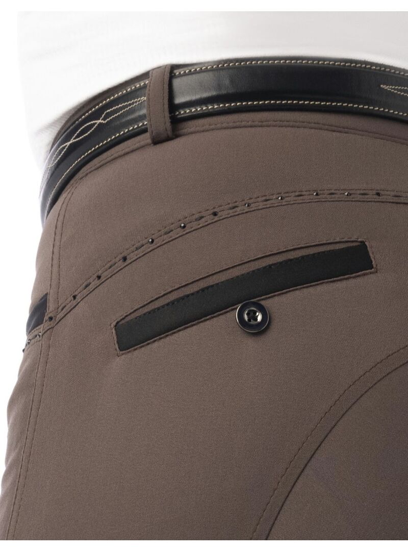 Pantalón Equithème “Safir” Mujer Marrón/Negro