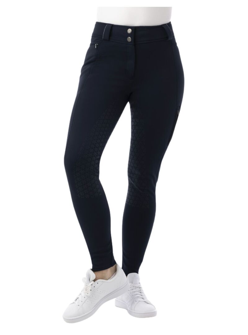 Pantalón Softshell Equithème “Kitzbuhl” con Culera de Silicona Mujer Negro