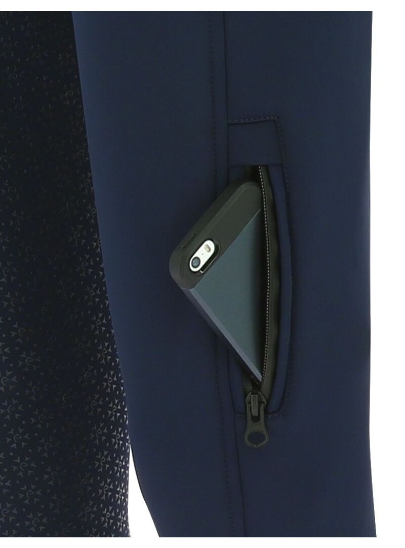 Pantalón Softshell Equithème “Kitzbuhl” con Culera de Silicona Mujer Marino