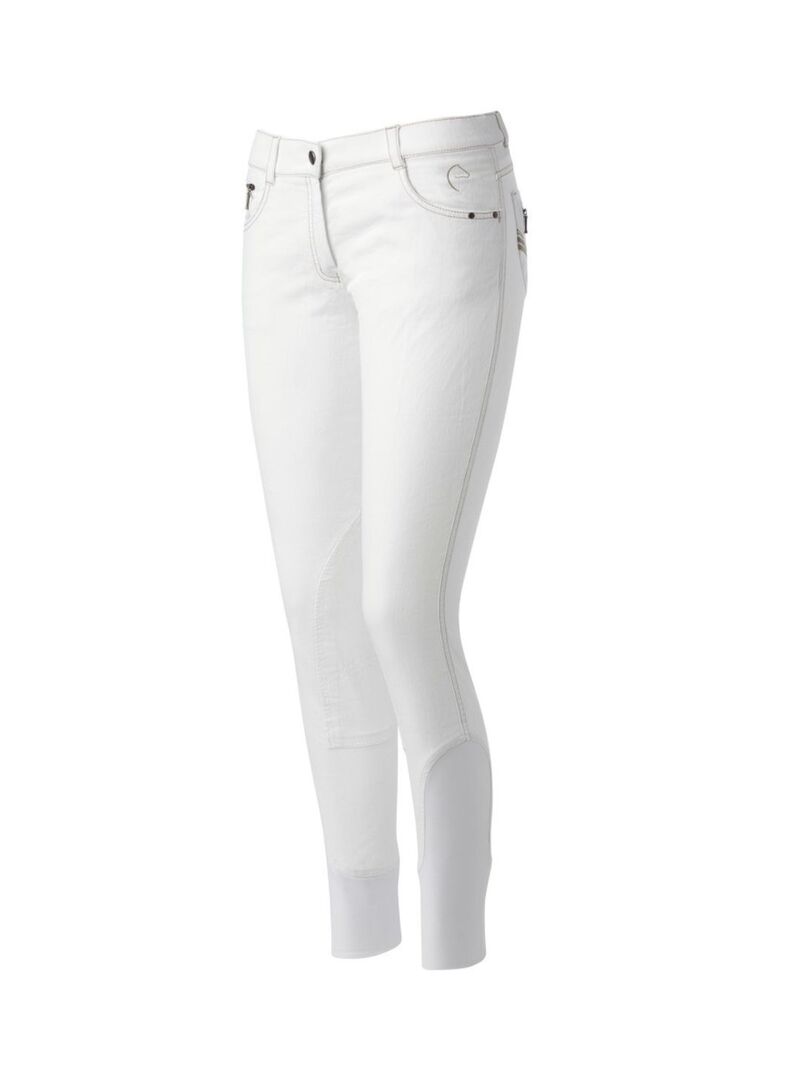 Pantalón Vaquero Equithème “Texas” Mujer Blanco