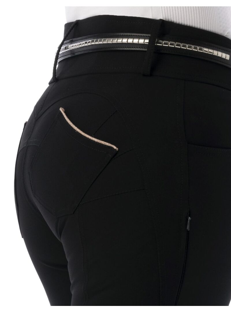Pantalón Push-Up Equithème “Bella” Mujer Negro