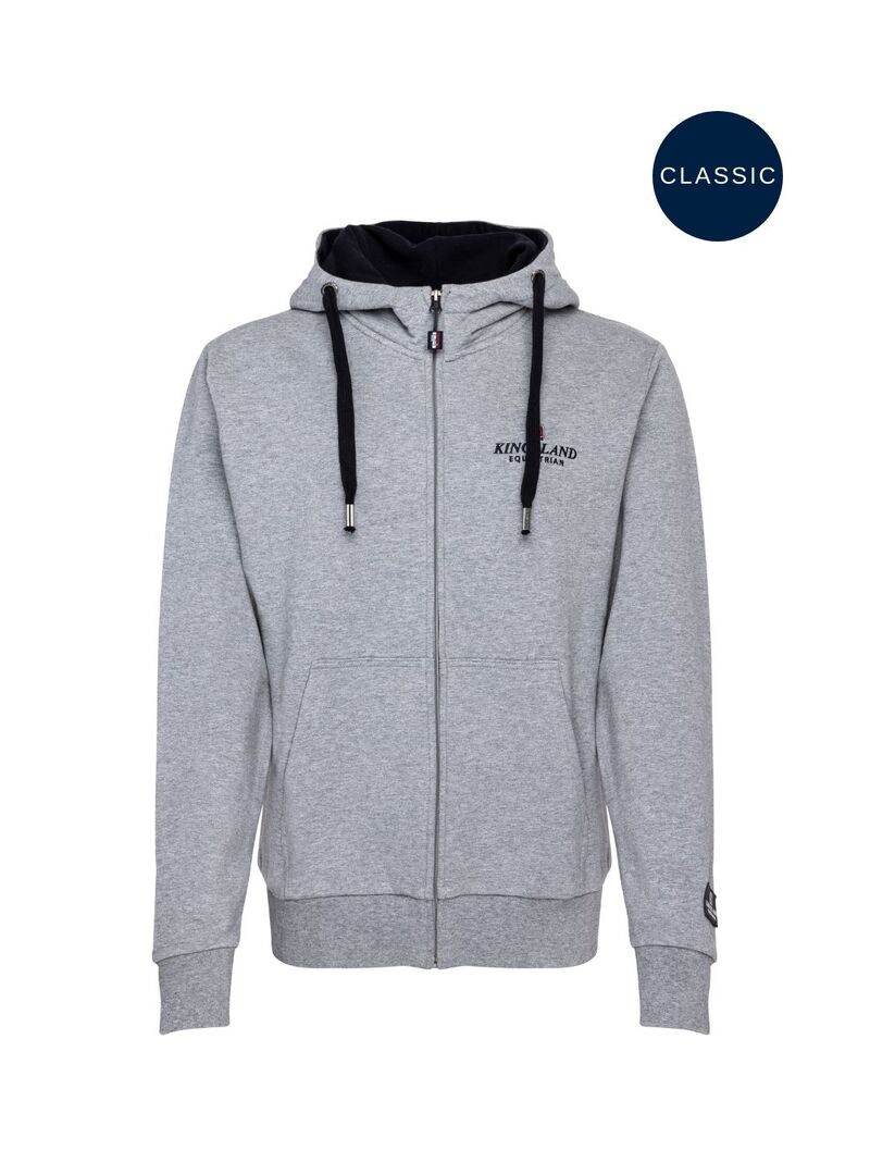 Sudadera con Cremallera Unisex Kingsland Classic Gris Claro