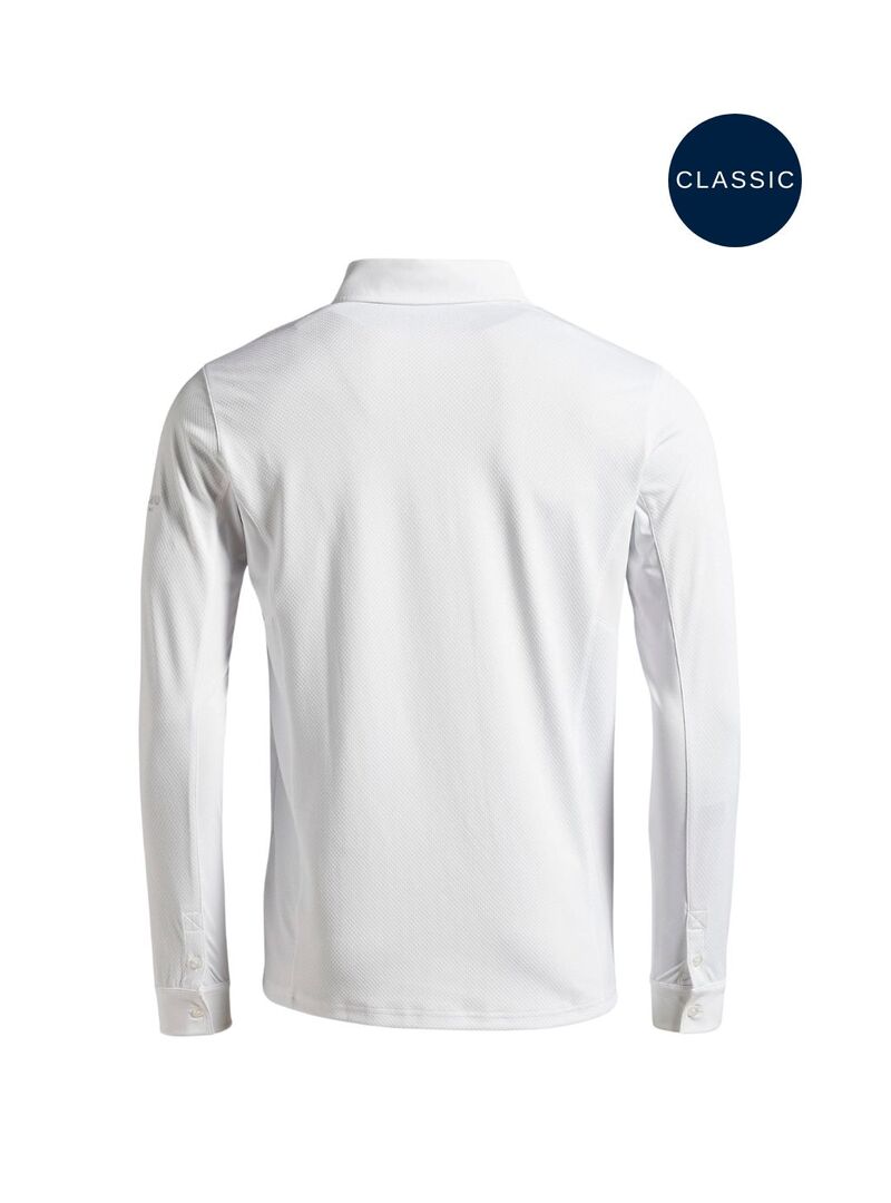 Polo de concurso de manga larga Hombre Kingsland Classic Blanco