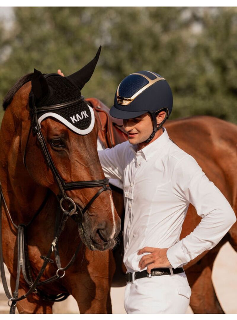 Casco Kask Dogma Chrome Marino/Dorado