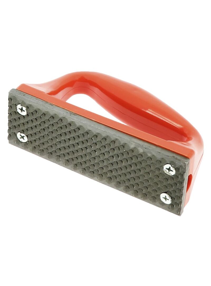 Escofina con Mango de Plástico Rojo