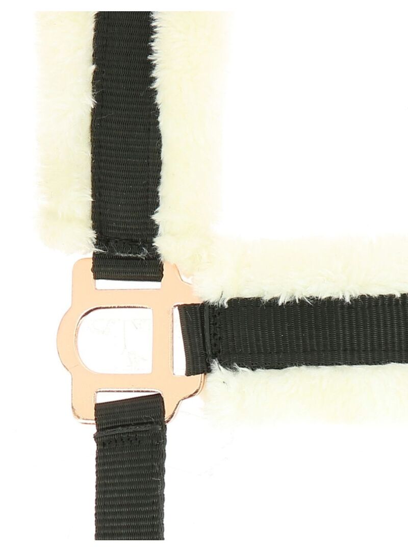Cabezada de Cuadra Norton “Confort” Negro/Oro Rosa