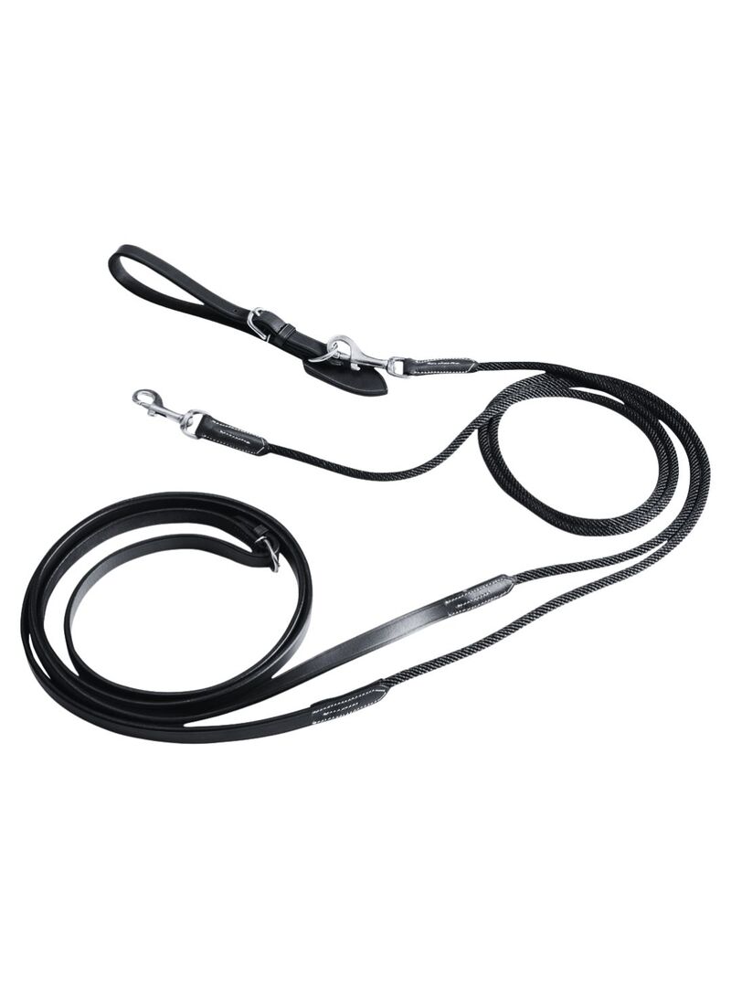 Riendas Alemanas Cuero/Cuerda Eric Thomas Pro Negro