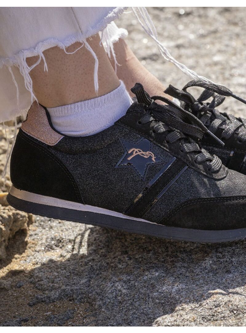 Sneakers Penelope “Saturne” Negro/Rojo
