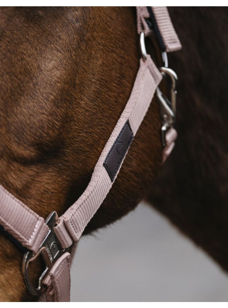 Cabezada de Nylon Equitheme “Spring” Rosa Pálido