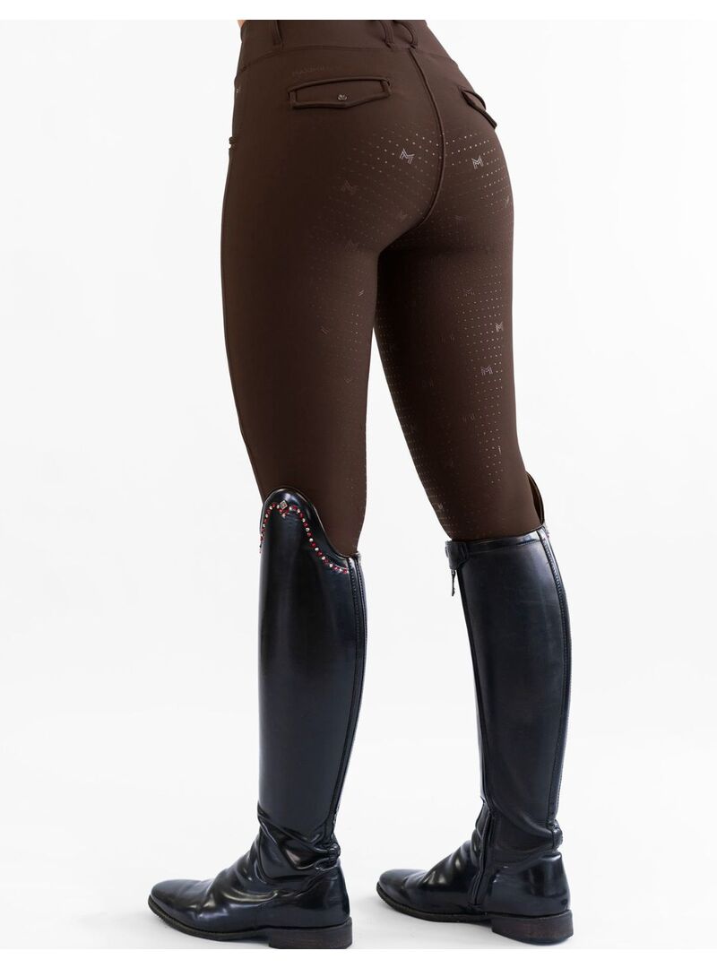 Mallas Pro Riding Full Grip Mujer Maximilian Chocolate