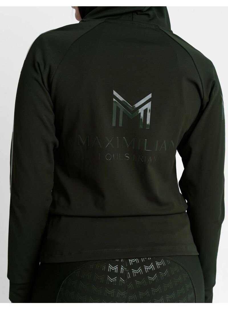 Sudadera con Cremallera Reflection Mujer Maximilian Hunter Green