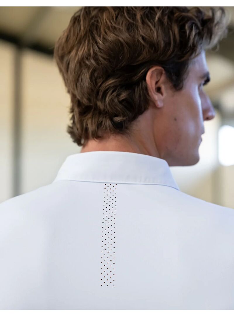 Polo de Concurso Active Manga Corta Hombre Maximilian Blanco