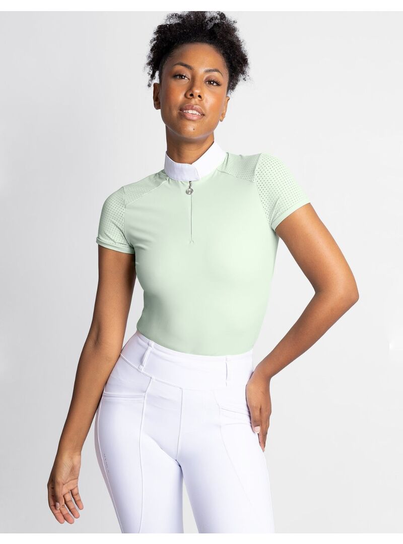 Polo Concurso Manga Corta Air Show Mujer Maximilian Sage Green