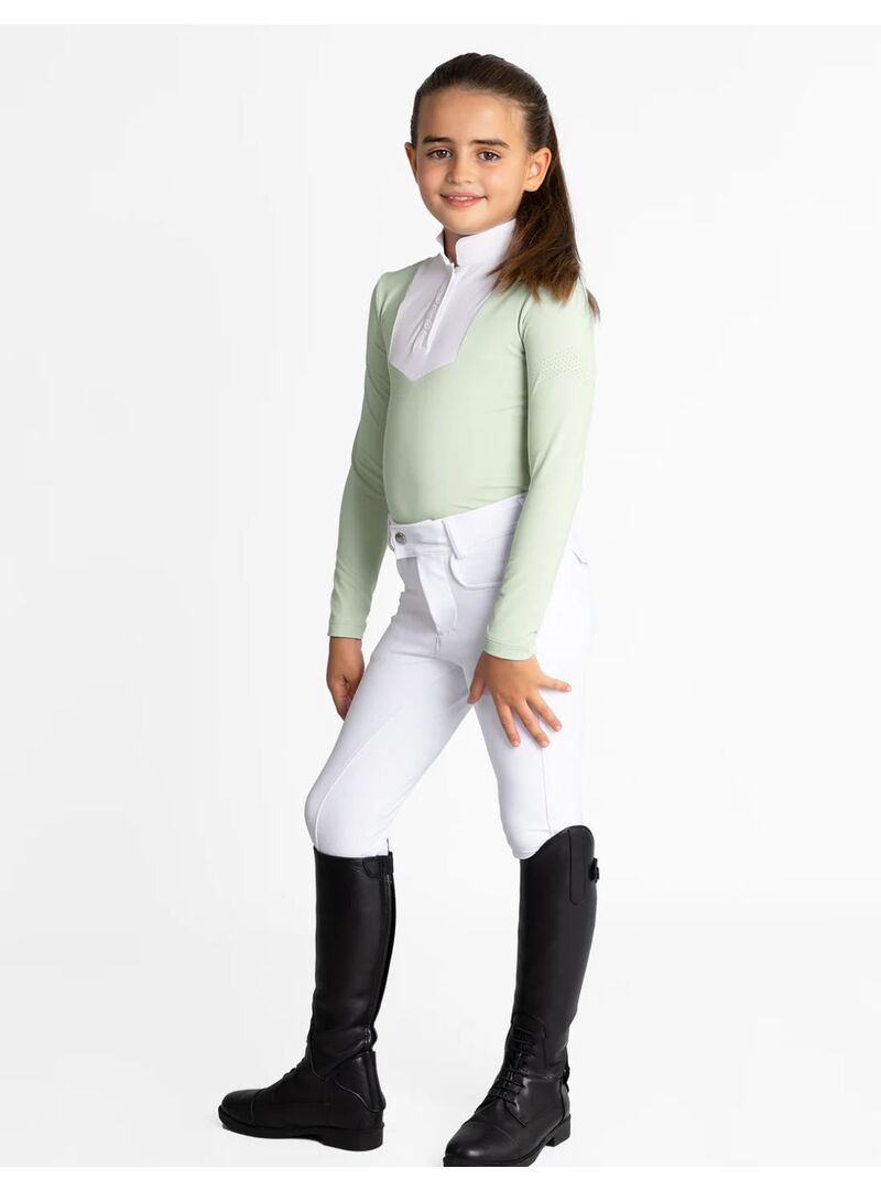 Polo Concurso Manga Larga Sienna Junior Maximilian Sage Green