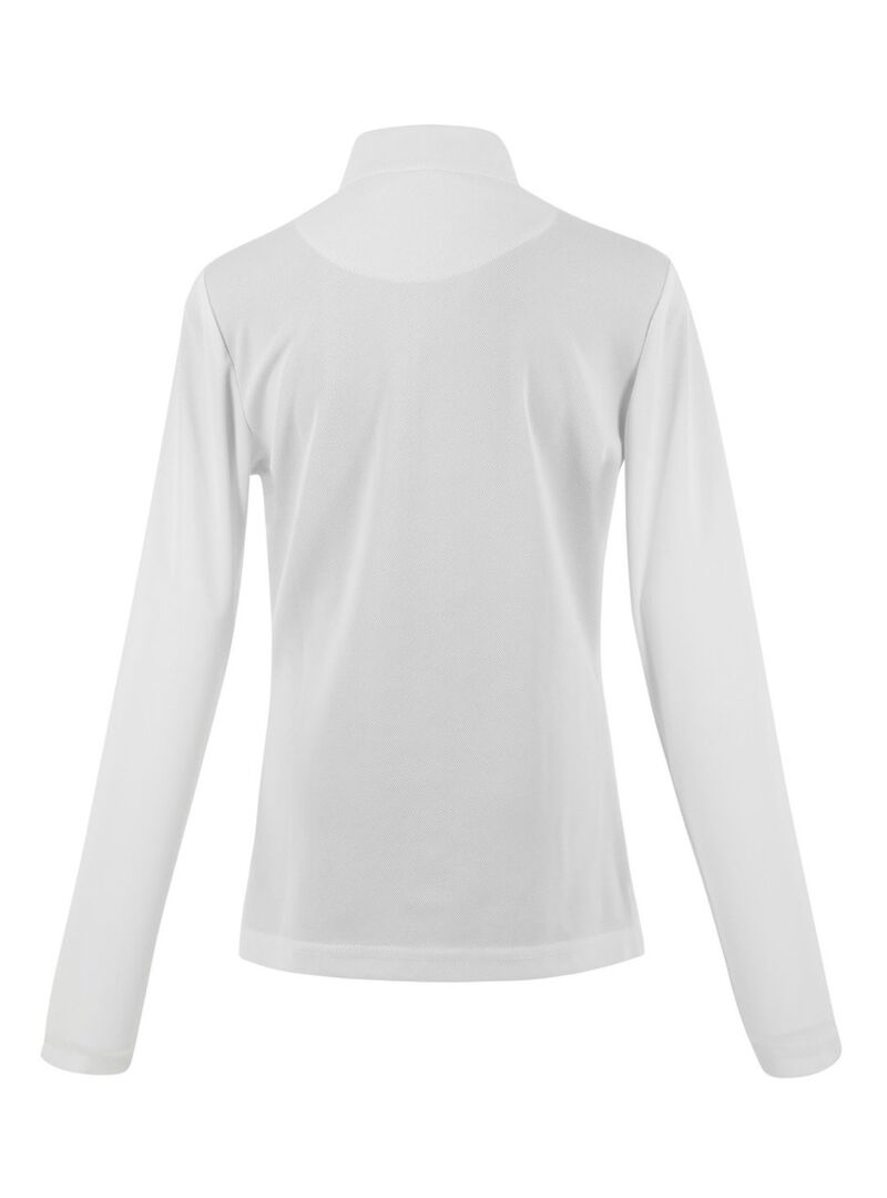 Polo de Malla Equithème “Buffy” Niña Blanco
