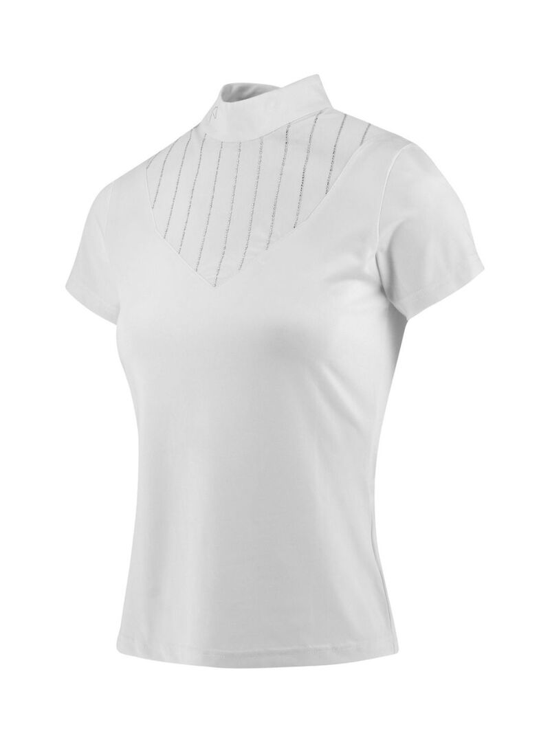 Polo Equithème “Funza” de Manga Corta Mujer Blanco