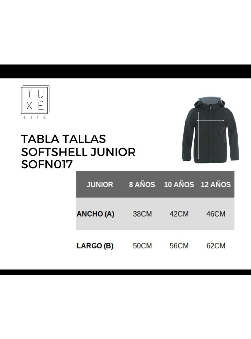 Chaqueta Junior Softshell CHAR Negro