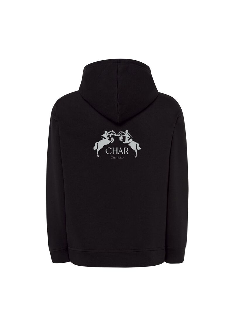 Sudadera con Capucha Adulto CHAR Negro