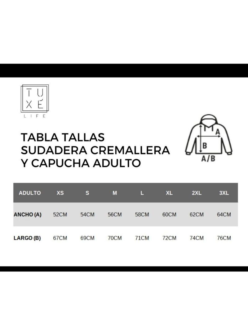 Sudadera con Cremallera y Capucha Adulto LUCUS Negro