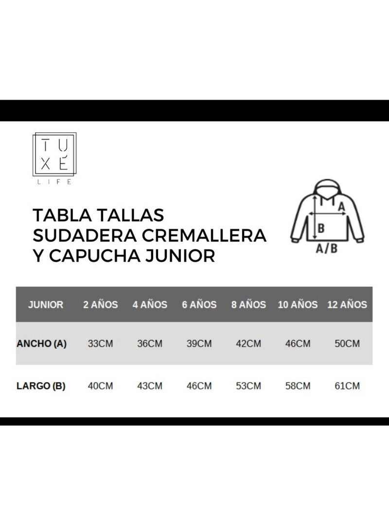 Sudadera con Cremallera y Capucha Junior LUCUS Negro