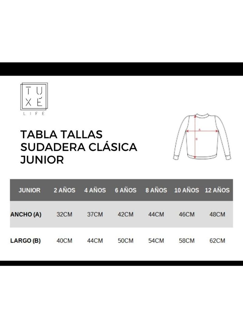 Sudadera clásica Junior cuello redondo PRIDA Granate