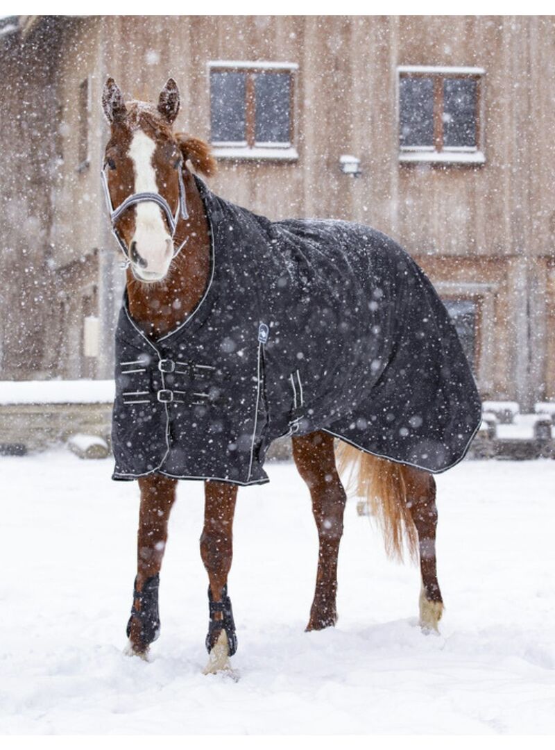 Manta Impermeable con Forro Polar Riding World “Oxford” Negro