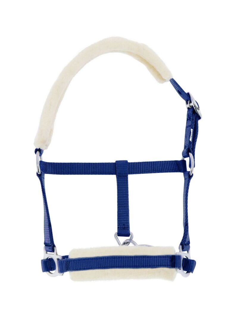 Cabezada de Cuadra Potro Riding World Borreguillo Sintético Negro