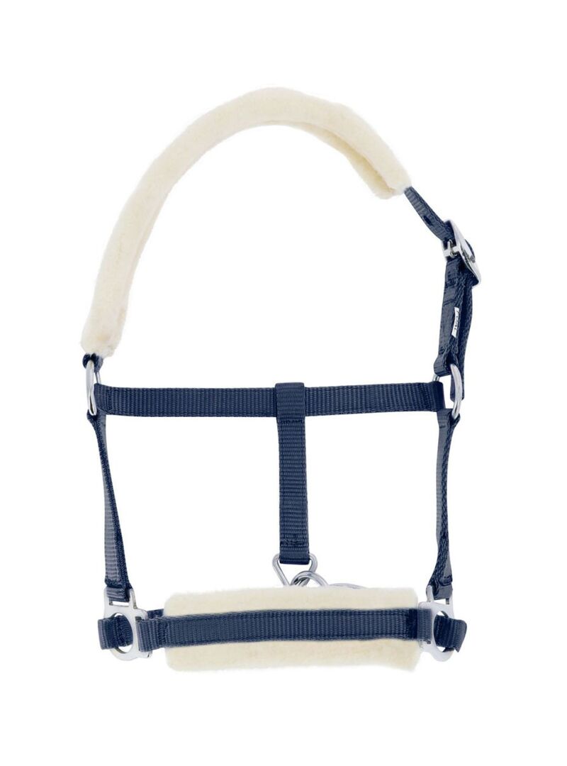 Cabezada de Cuadra Potro Riding World Borreguillo Sintético Marino