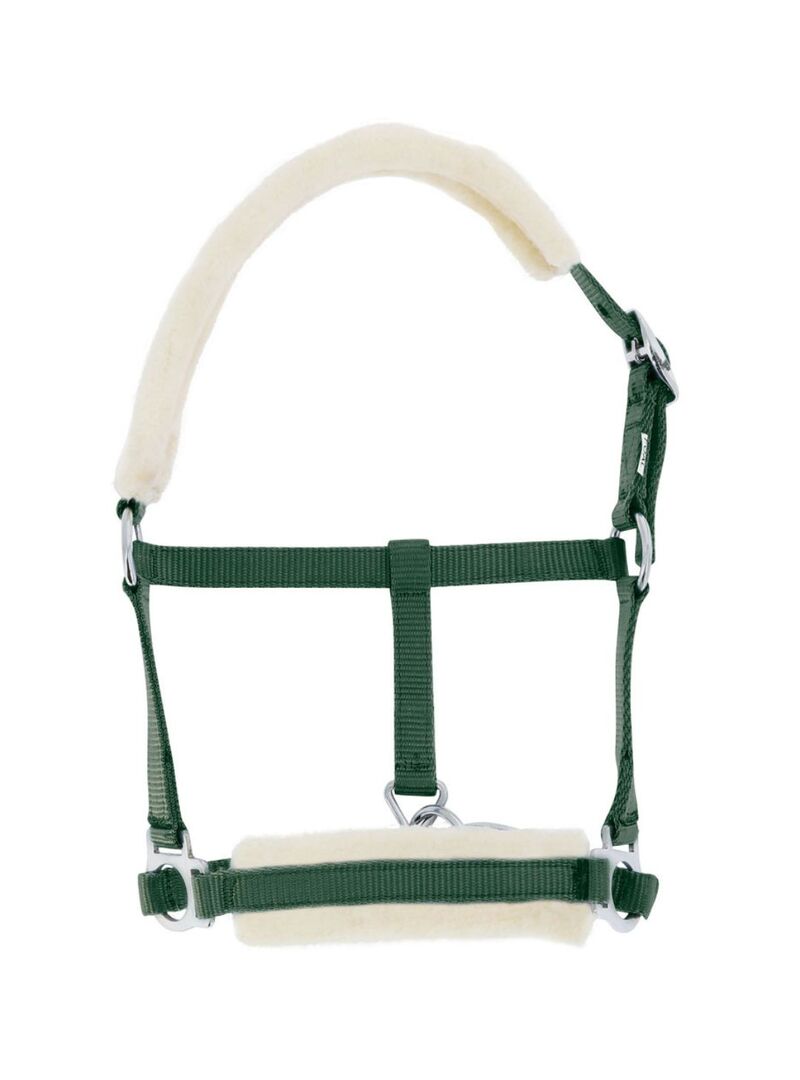 Cabezada de Cuadra Potro Riding World Borreguillo Sintético Negro