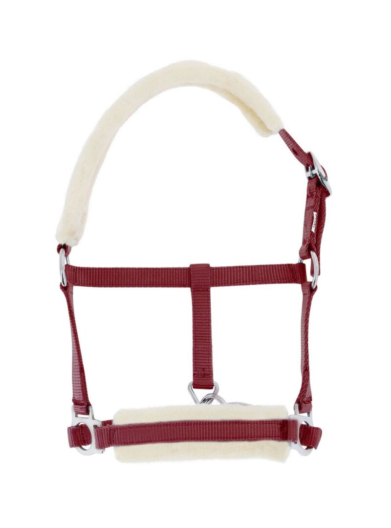 Cabezada de Cuadra Potro Riding World Borreguillo Sintético Negro