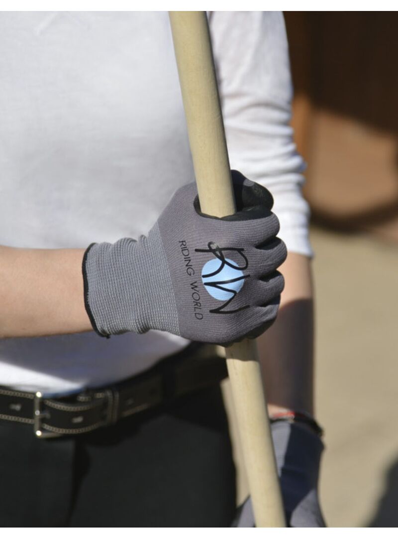 Guantes Riding World “Groom” Gris/Negro