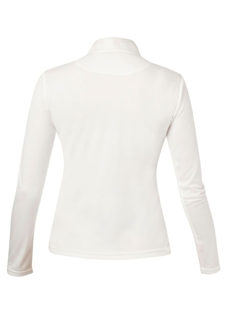 Polo Equithème “Mesh” Blanco/Azul