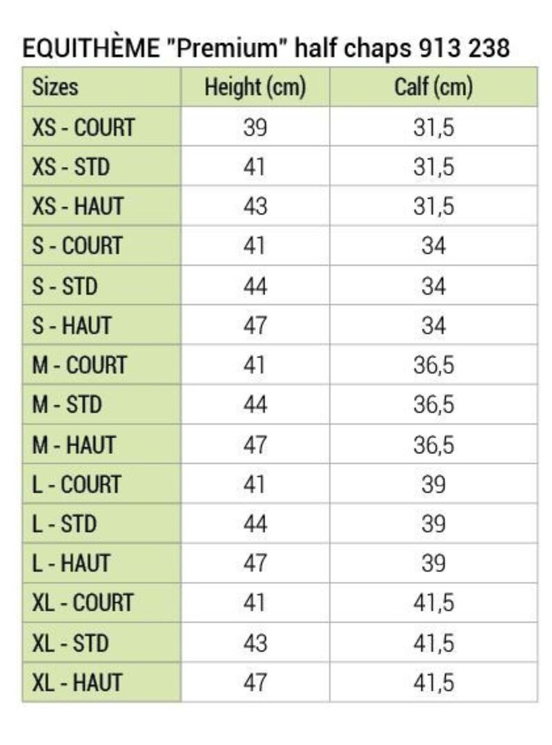Polainas Equithème “Premium” Negro