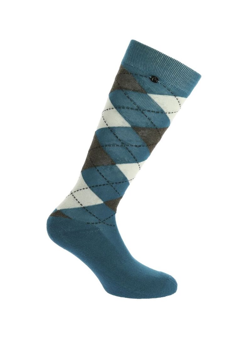 Calcetines Equithème “Argyle” Negro/Azul