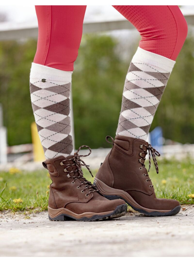 Calcetines Equithème “Argyle” Zafiro/Crudo