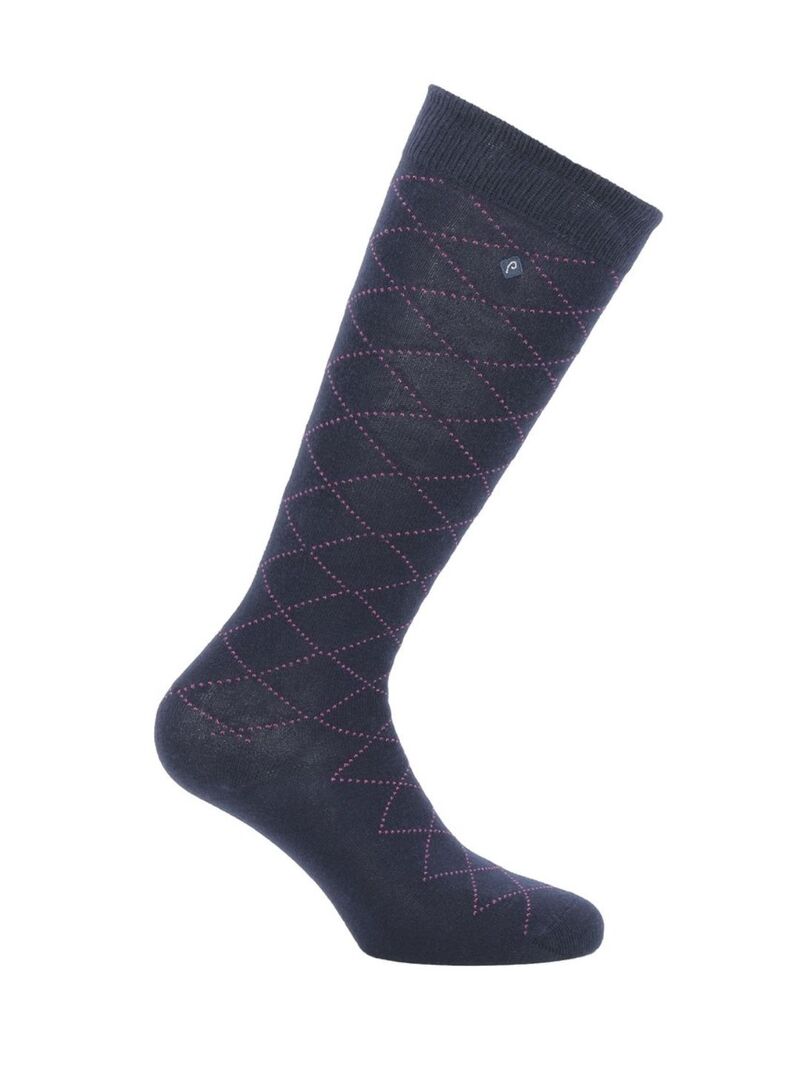Calcetines Equithème “Résille” Marino/Plateado