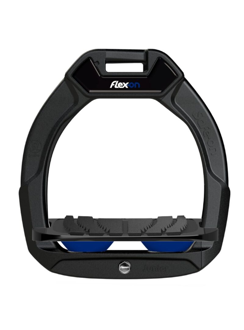 Estribo Safe-On Junior Flex-on Grip Inclinado Negro/Negro/Burdeos