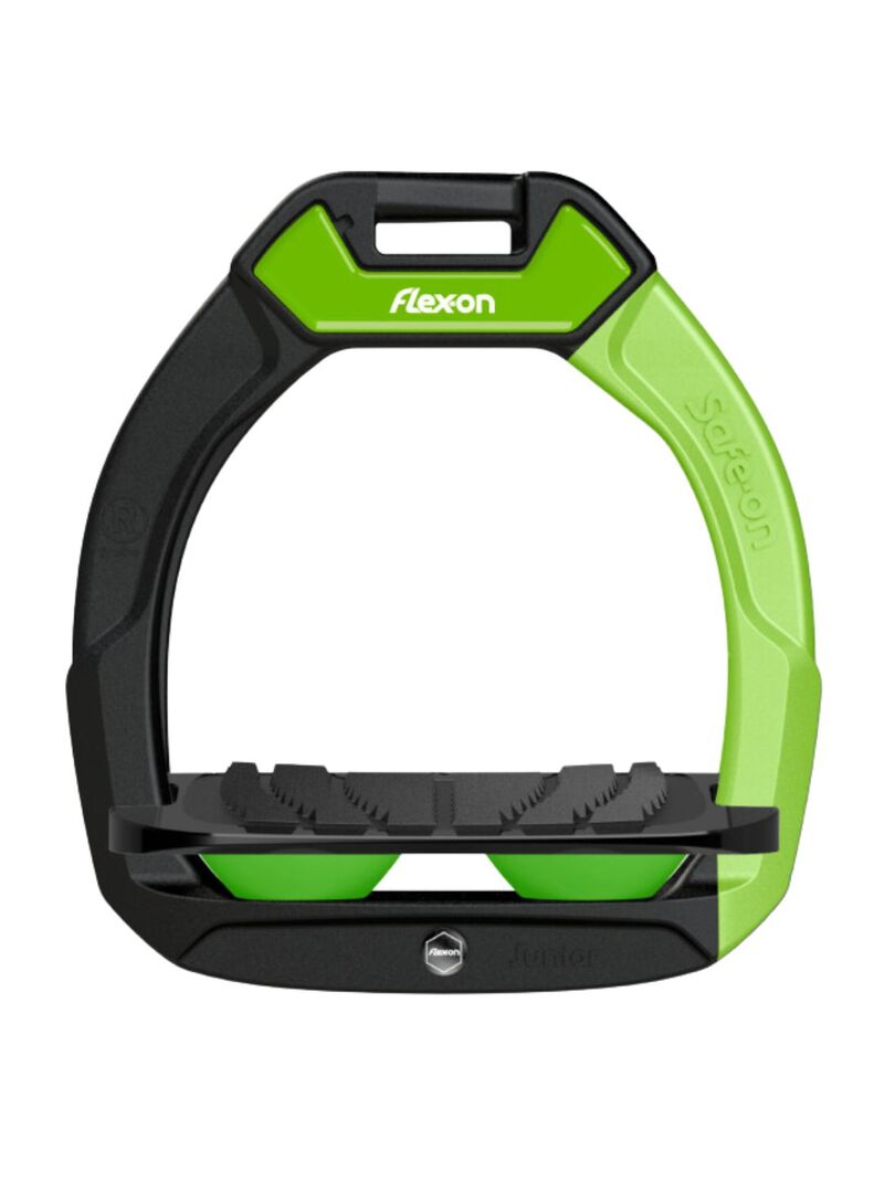 Estribo Safe-On Junior Flex-on Grip Inclinado Verde Oscuro/BrazoBlanco/Cottage White Green