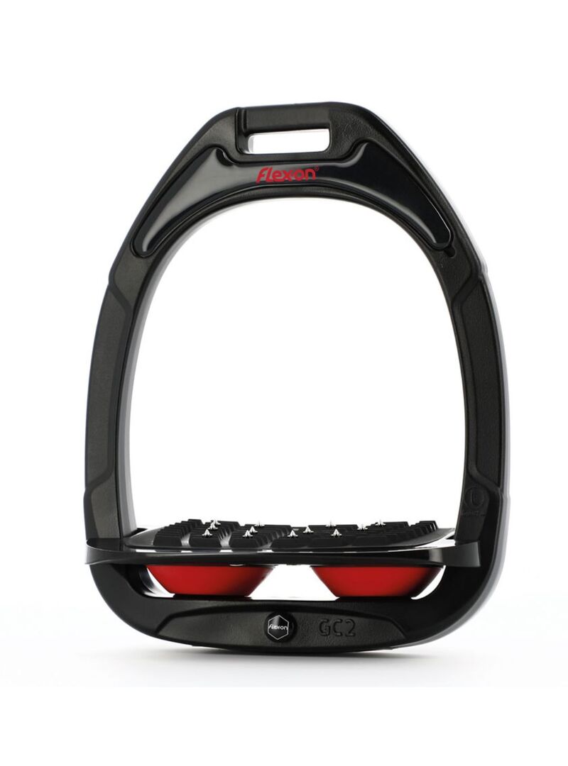 Estribo Green Composite Adulto Flex-on IUG Negro/Negro/Rojo