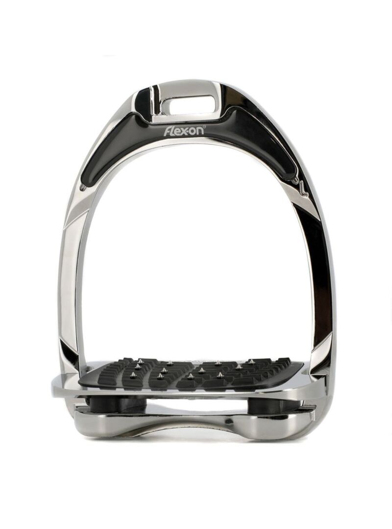 Estribo Aluminio Plata Adulto Flex-on Ultra Grip Plano Plata/Plata/Negro