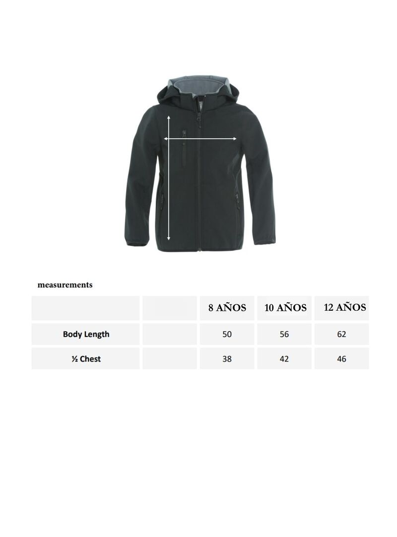 Chaqueta Softshell Axilde Junior Negro