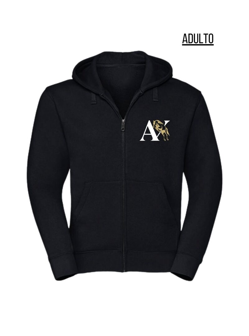 Sudadera con Cremallera Axilde Adulto Negro