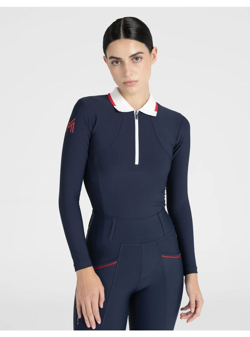 Polo Concept Manga Larga Mujer Marino